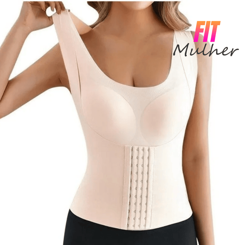 LIQUIDAÇÃO - Sutiã 5D - 3 em 1 - Realça o Busto - Melhora a Postura - Modela a Cintura - FIT MULHER