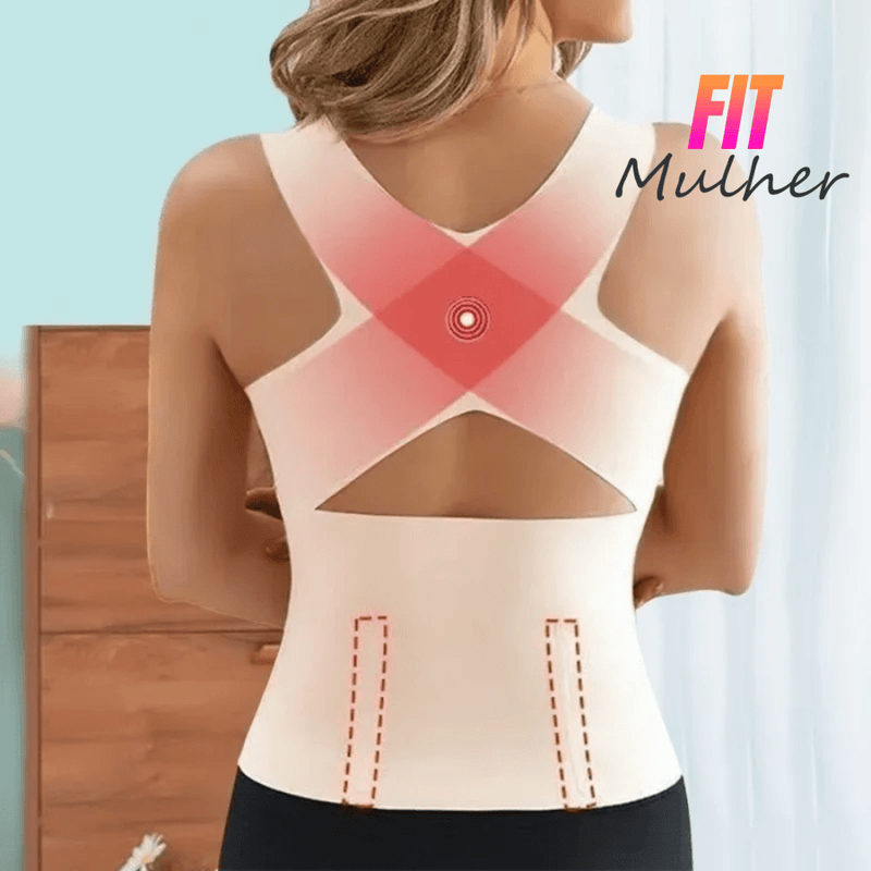 LIQUIDAÇÃO - Sutiã 5D - 3 em 1 - Realça o Busto - Melhora a Postura - Modela a Cintura - FIT MULHER