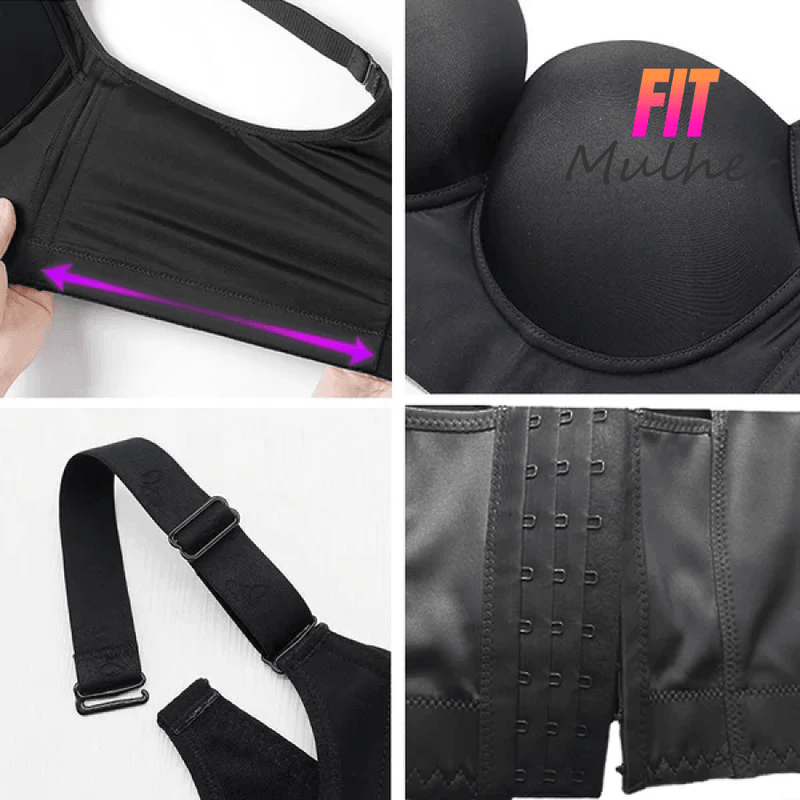 LIQUIDAÇÃO (ÚLTIMO DIA)  - Sutiã 5D Push Up - Esconde Gorduras Costas - Embaixo do Braço - Imperfeições