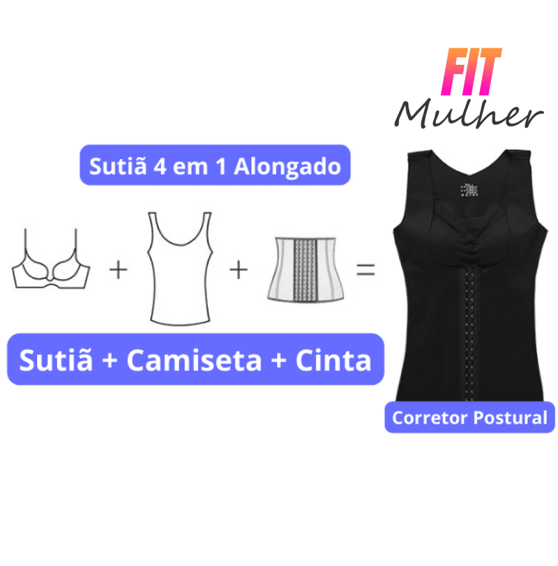Compre 1 Leve 2: Sutiã 4 em 1 Longo
